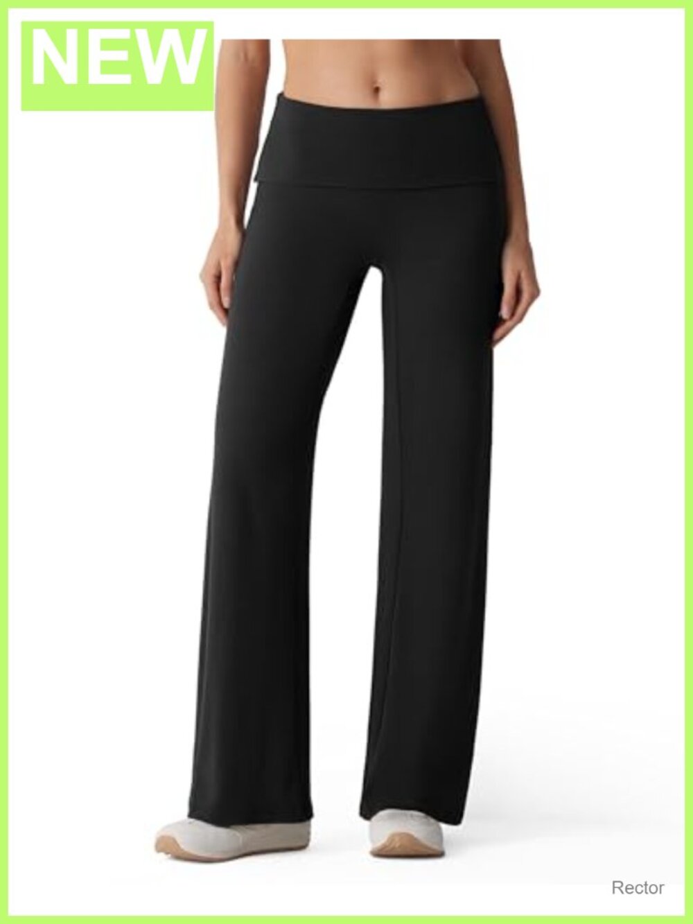 Fold Over Wide Leg Yoga Pants Stretch Lounge Leggings Comfy Casual
